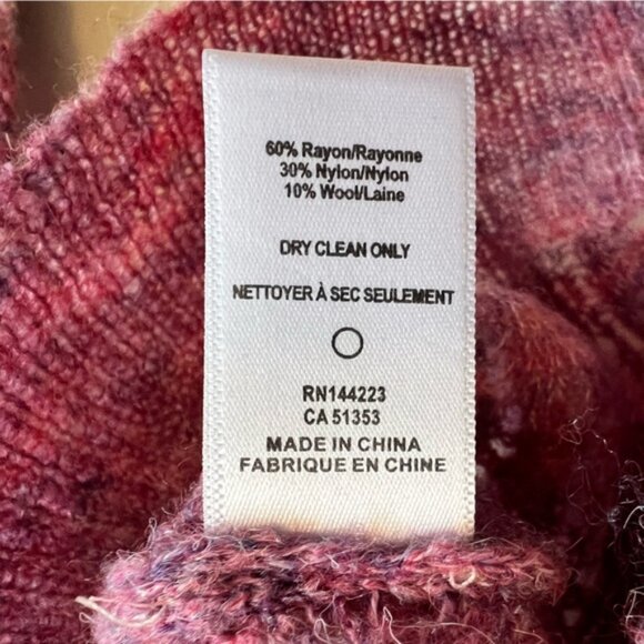 Bishop + Young ruffled v-neck open knit crochet sweater XS excellent condition - Picture 14 of 14